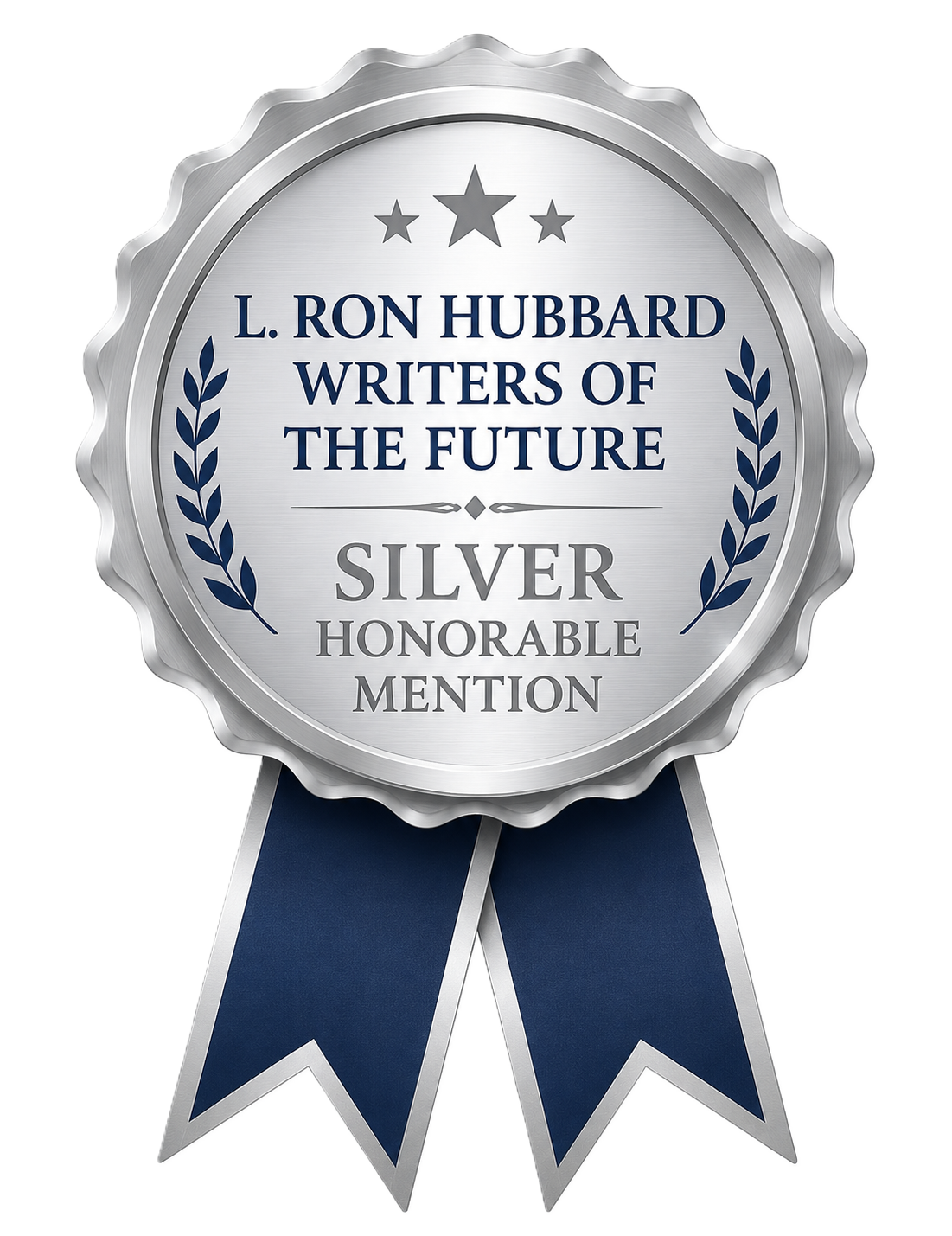 Skint Author LA Petrie's L. Ron Hubbard silver honorable mention award for Hunting Foxes