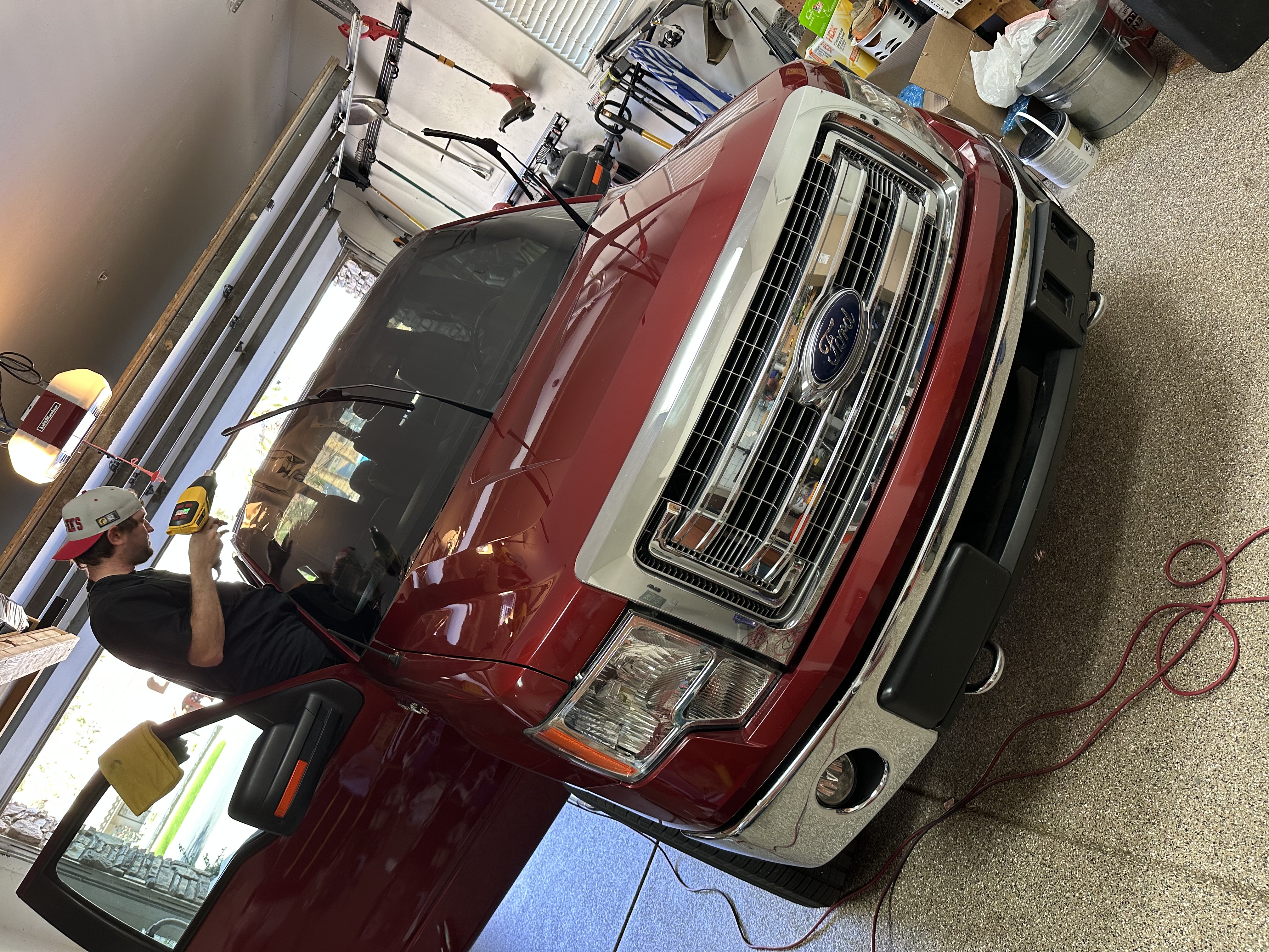 Commercial decorative window film — Grant Motor Group storefront Scottsdale