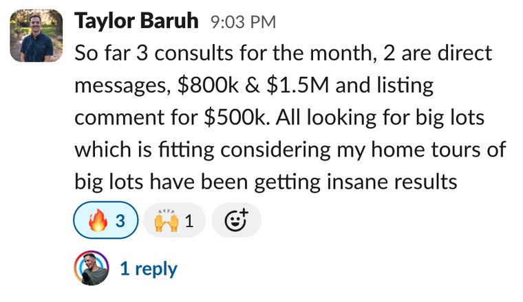 Client win shared in Slack