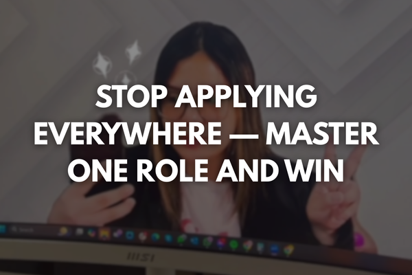 Stop Applying Everywhere — Master One Role and Win