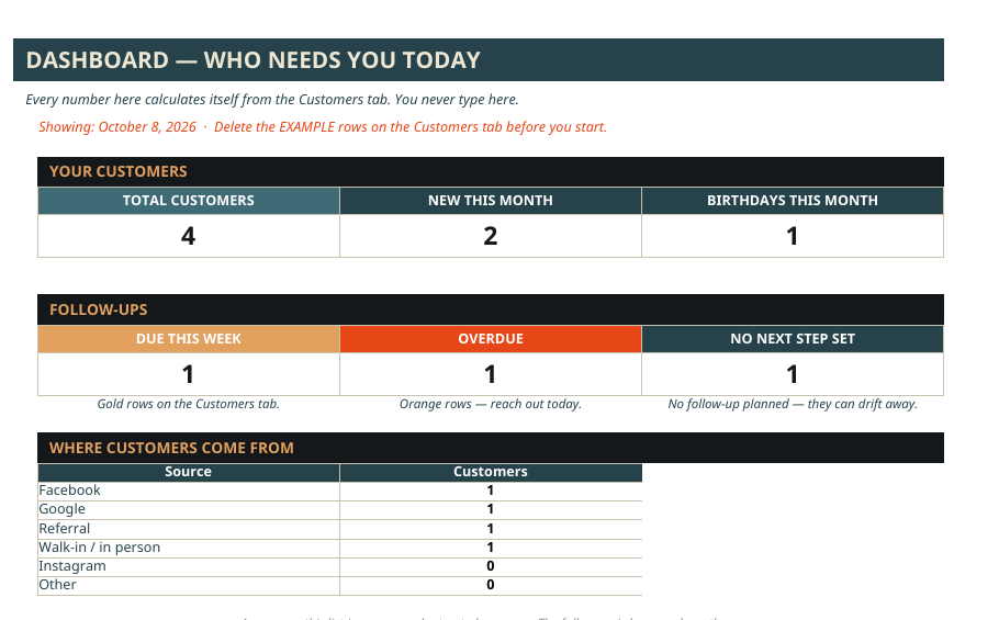 Customer List & Follow-Up Tracker screenshot 2