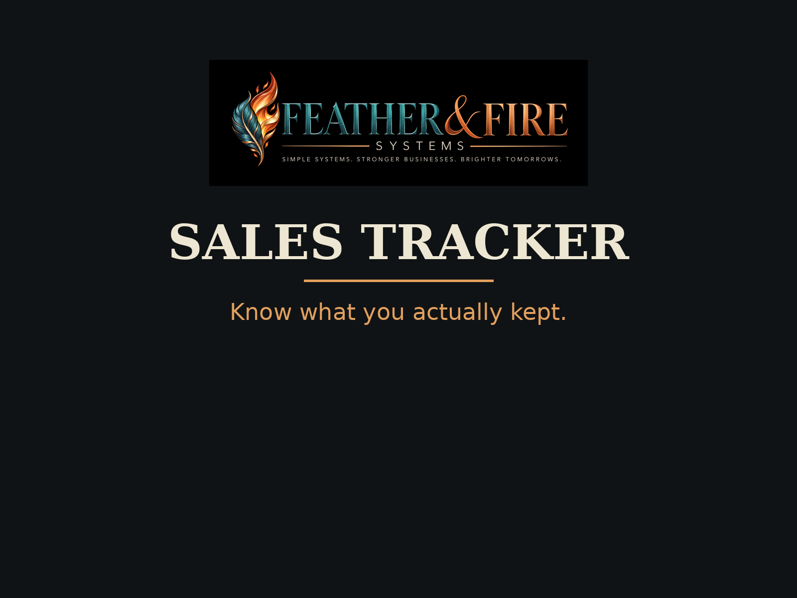 Sales Tracker