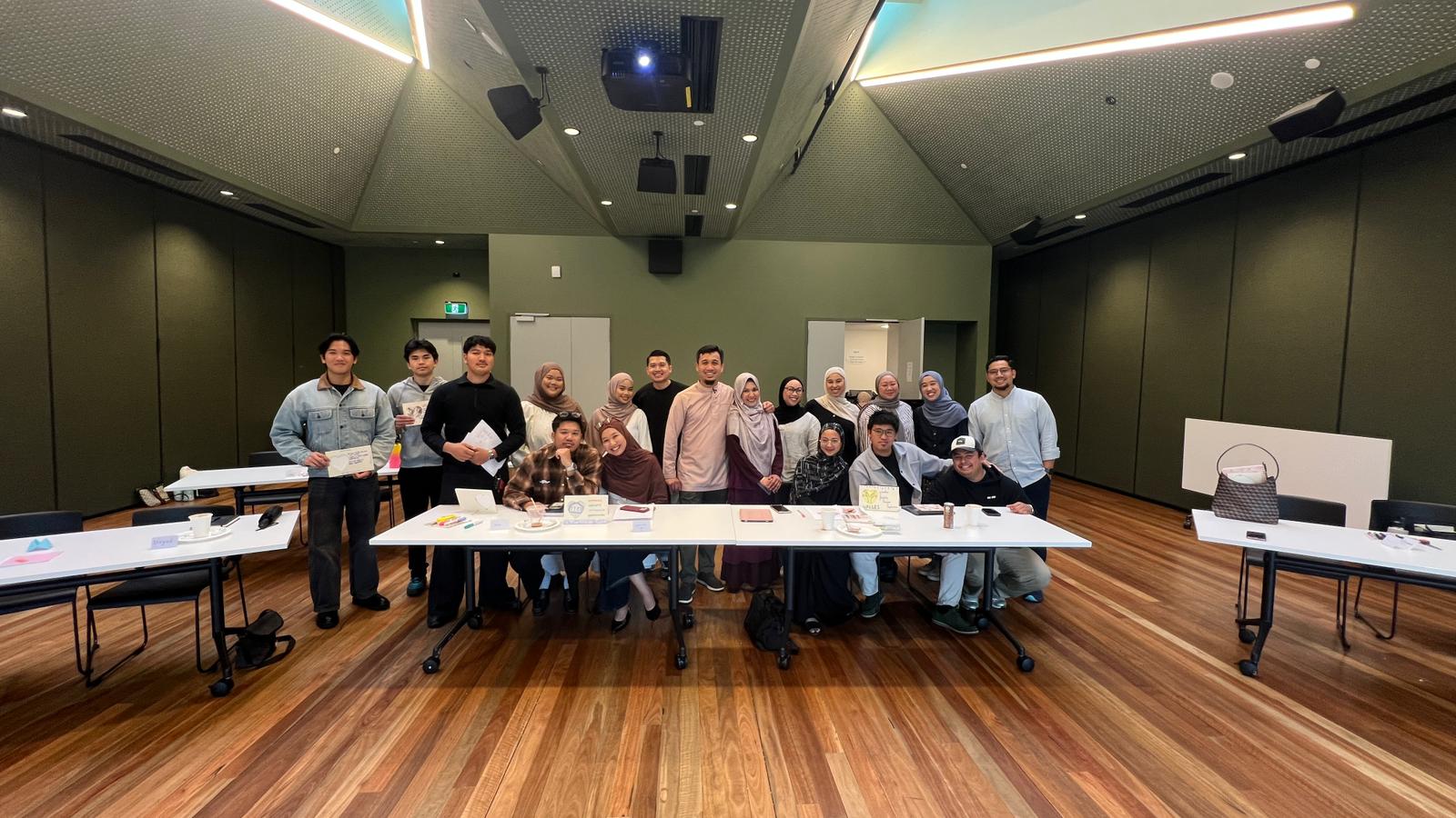The whole group together at the end of the workshop