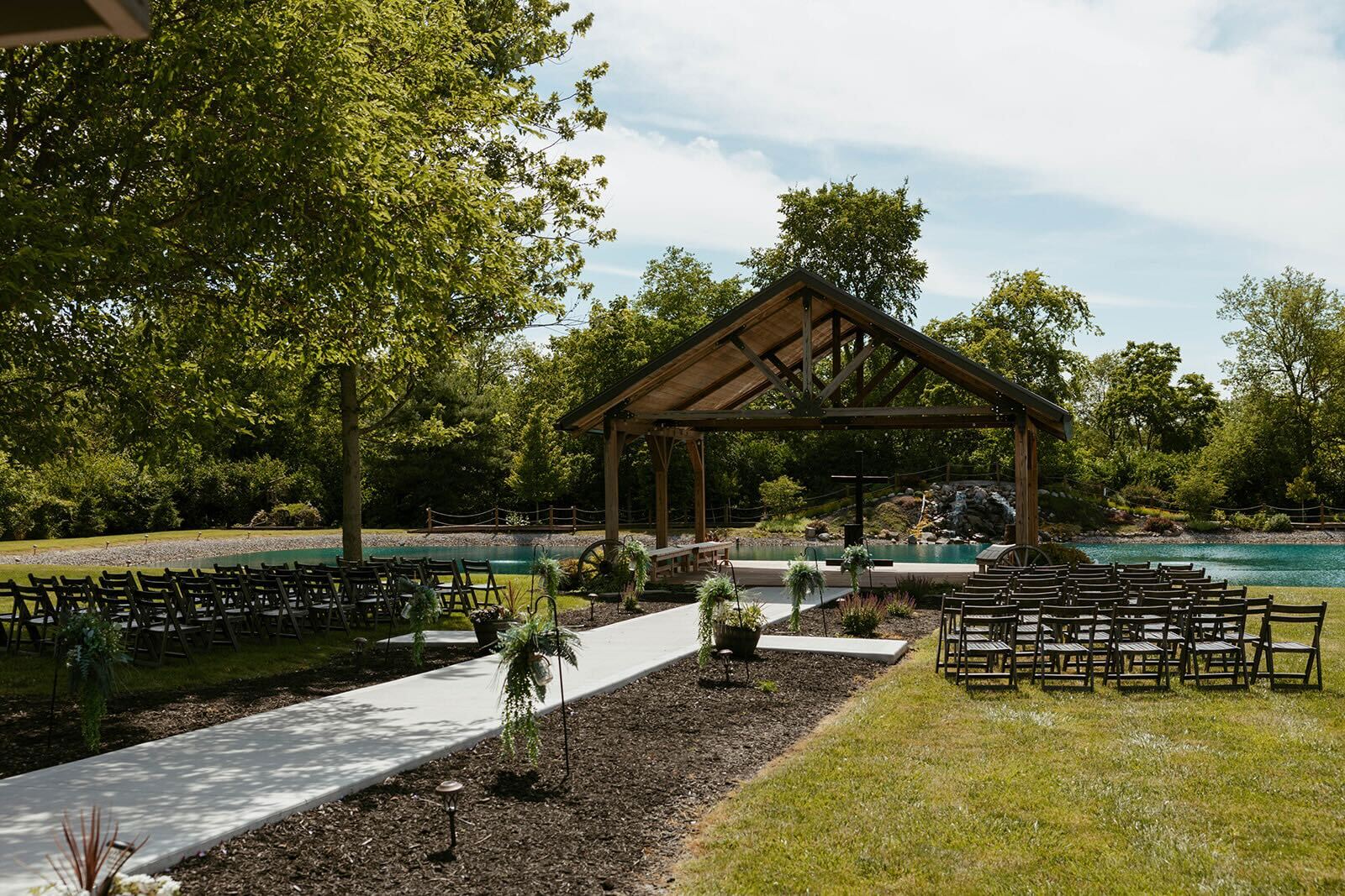 Bride and groom portrait at Shady Brook Acres