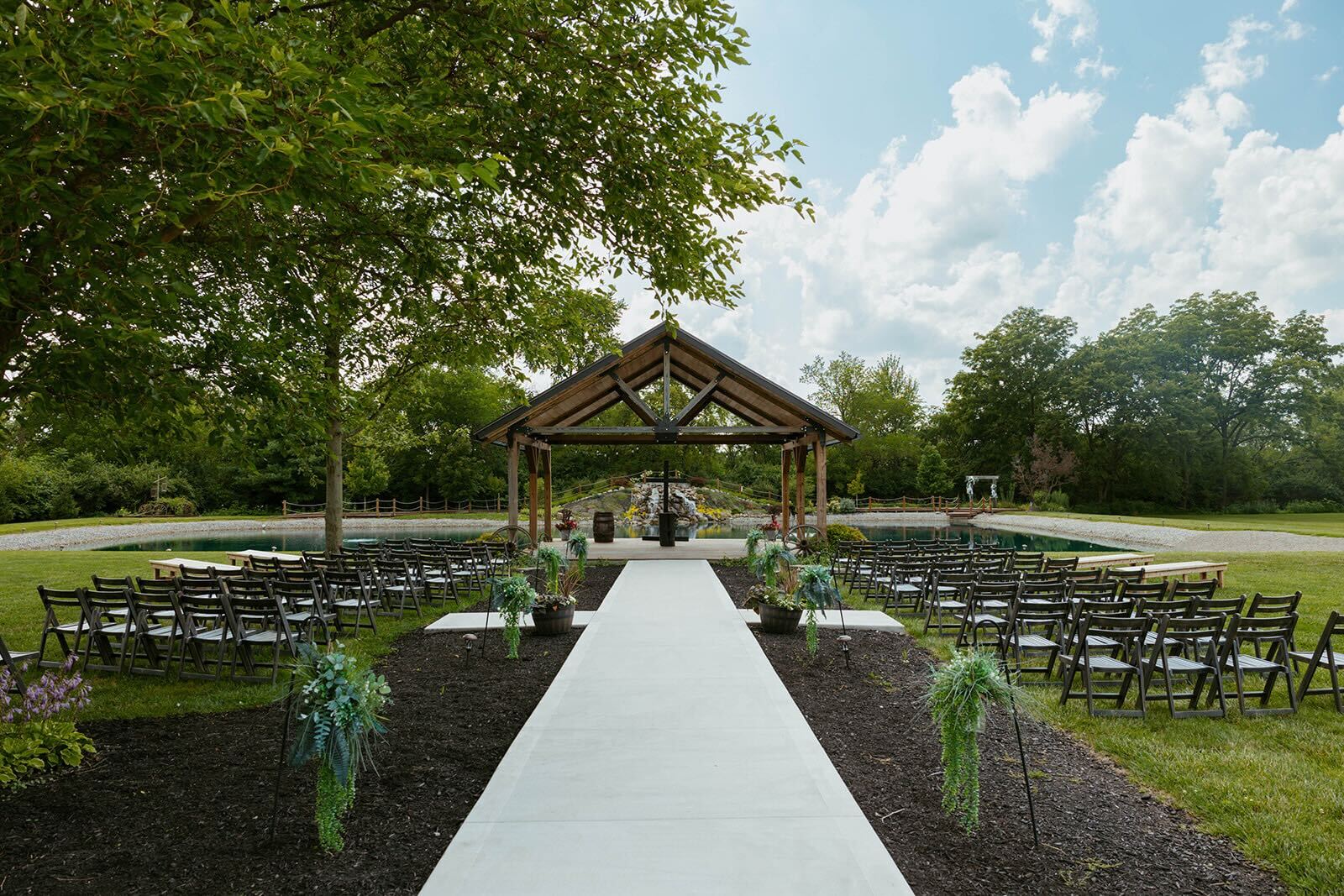 Bride and groom portrait at Shady Brook Acres
