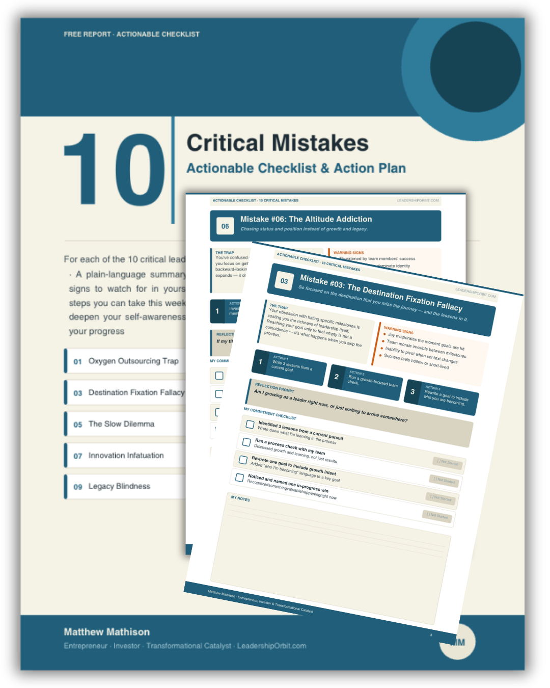 10 Critical Mistakes Sabotaging Your Leadership Potential — Free Report by Matthew Mathison