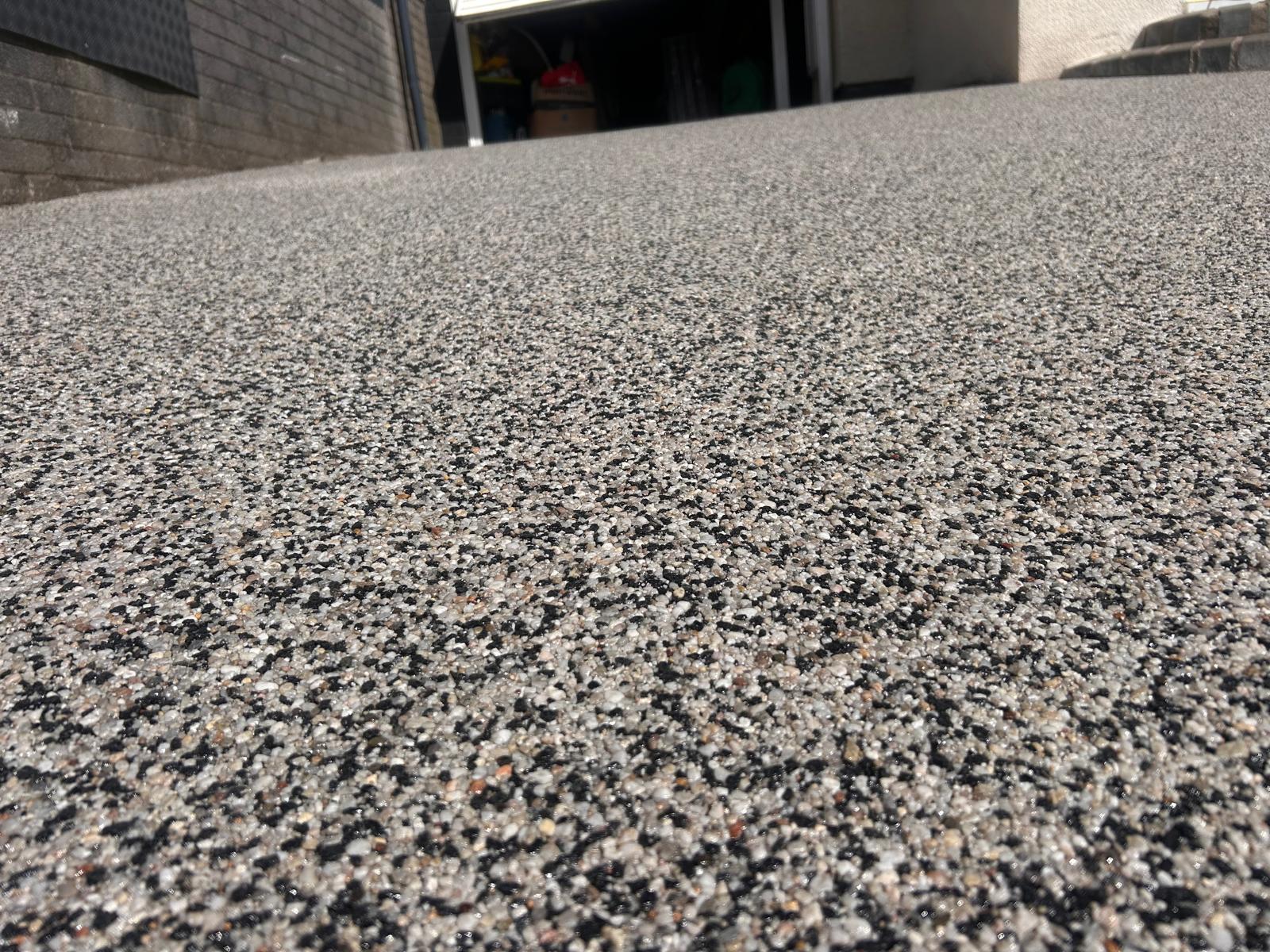 Resin driveway cleaning and resealing project in Newport 6