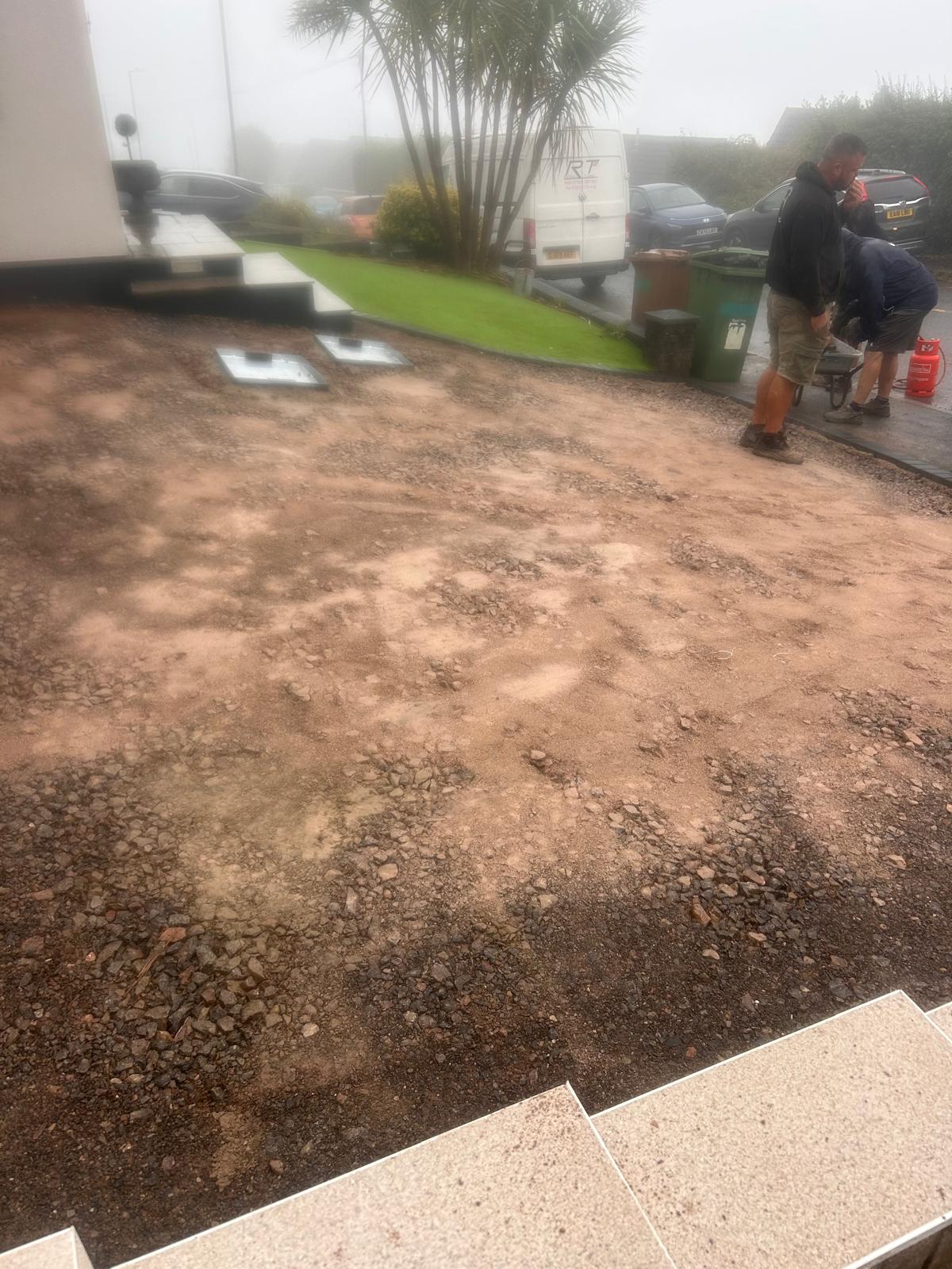 Resin driveway cleaning and resealing project in Newport 1