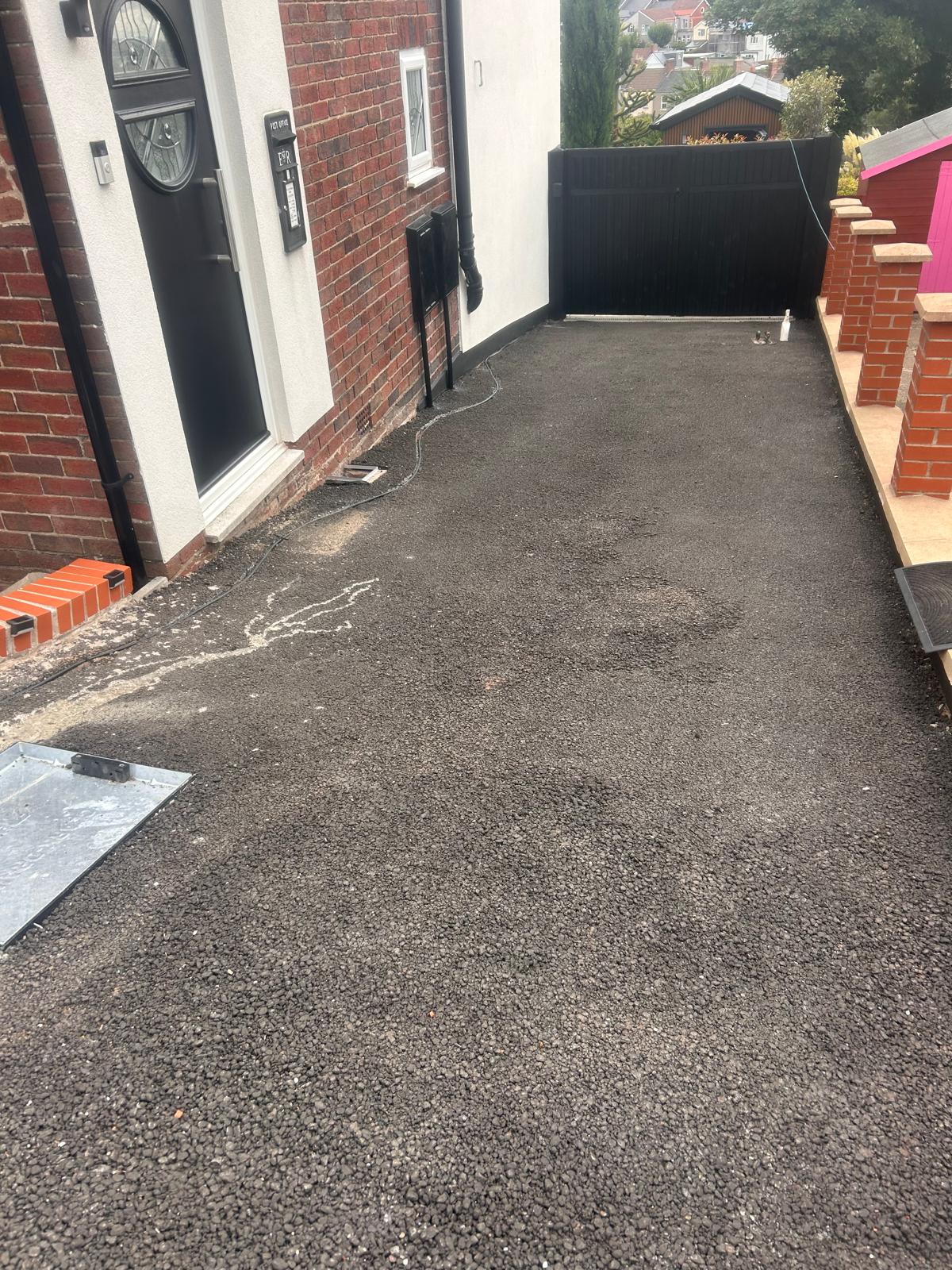 Resin driveway cleaning and resealing project in Newport