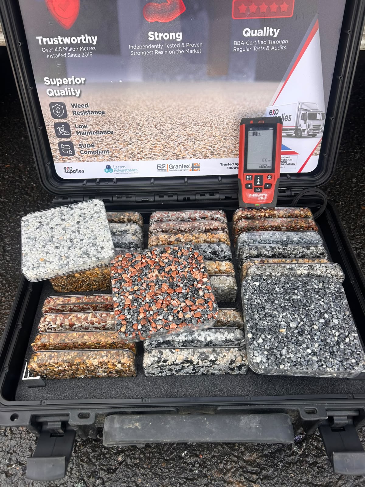 Range of resin bound aggregate materials available in Newport