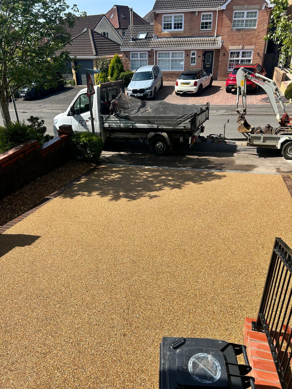 Resin driveway installed in a city of Newport