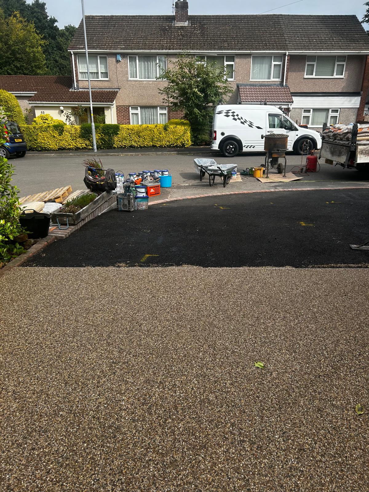 Resin bound driveway completed in Usk, South Wales