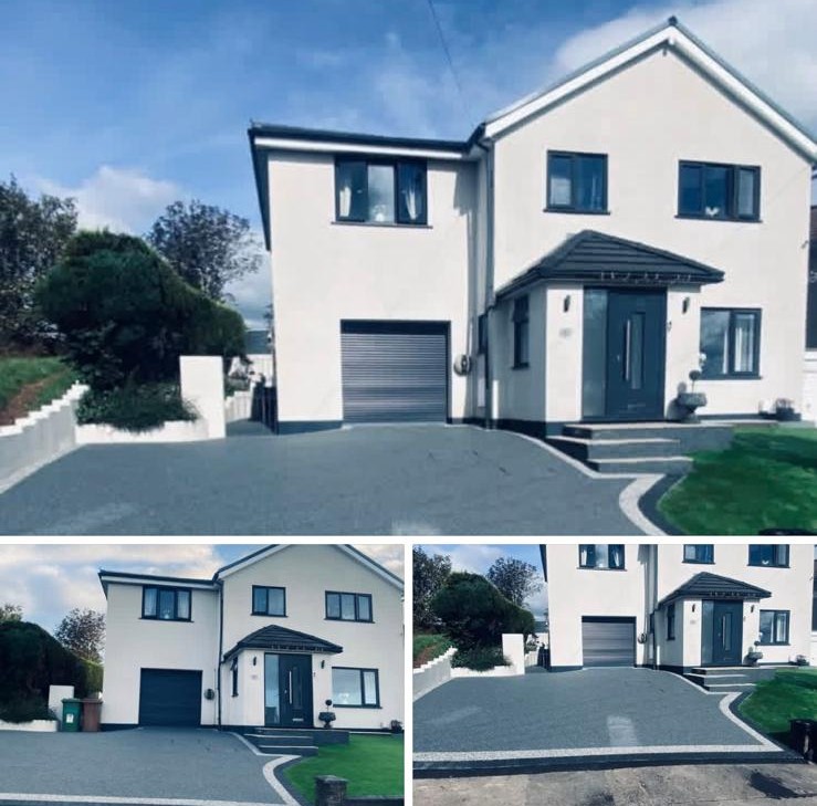 Resin bound driveway installation in Newport by Reliable Trades