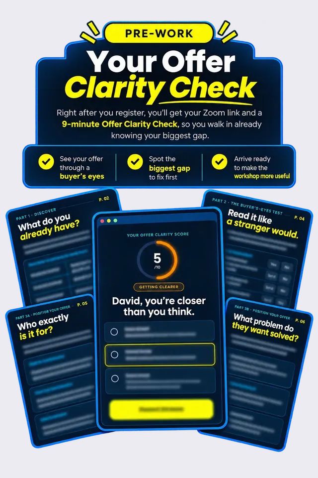 Pre-work: Your Offer Clarity Check