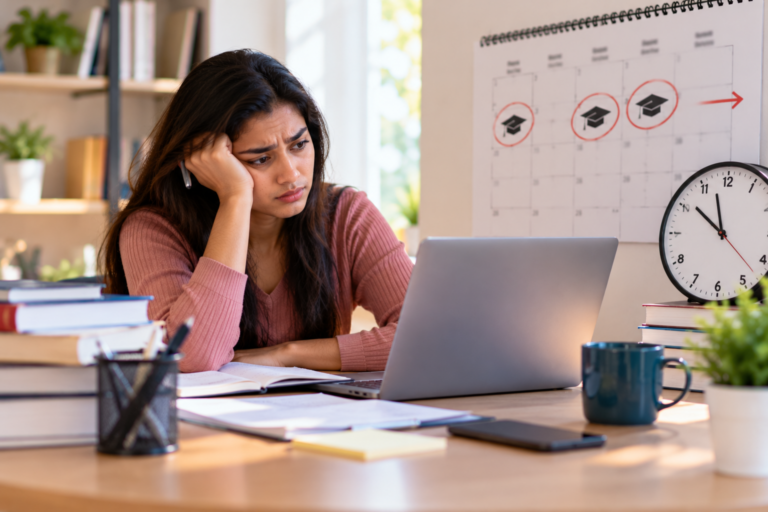 A calendar planner with deadlines approaching
