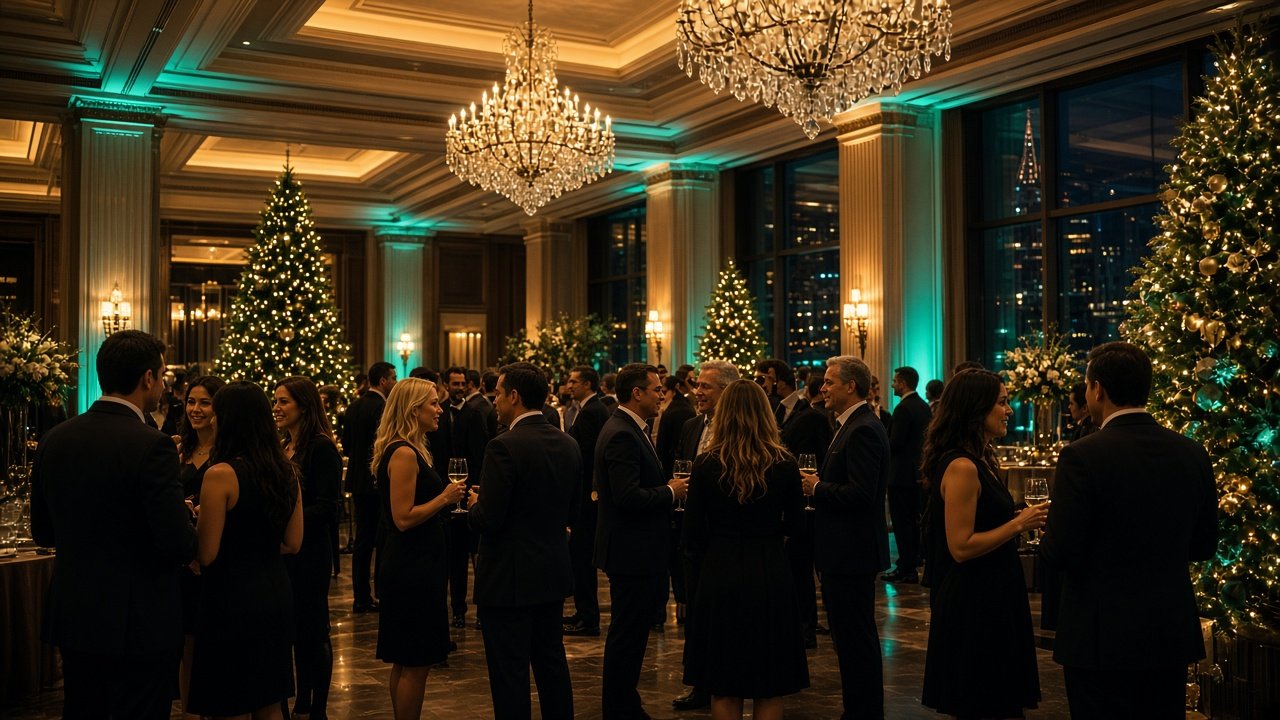 Neon-lit event with bubbles and LED lighting