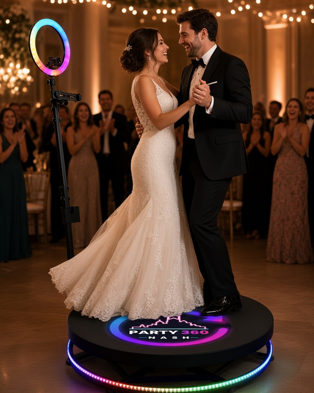 Couple on the 360 booth