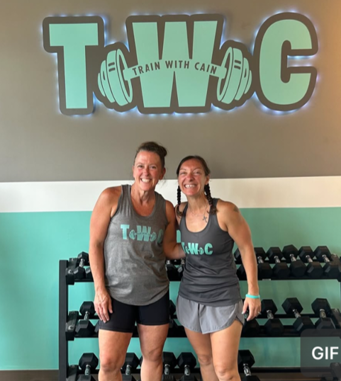 Amy Cain and Angie Ramage at Train With Cain