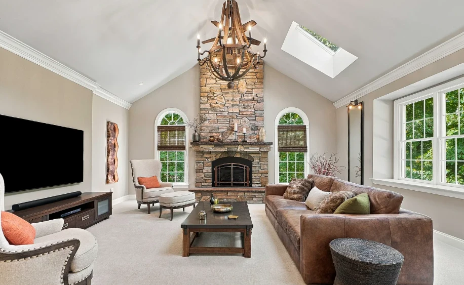Beautifully finished Massachusetts living room