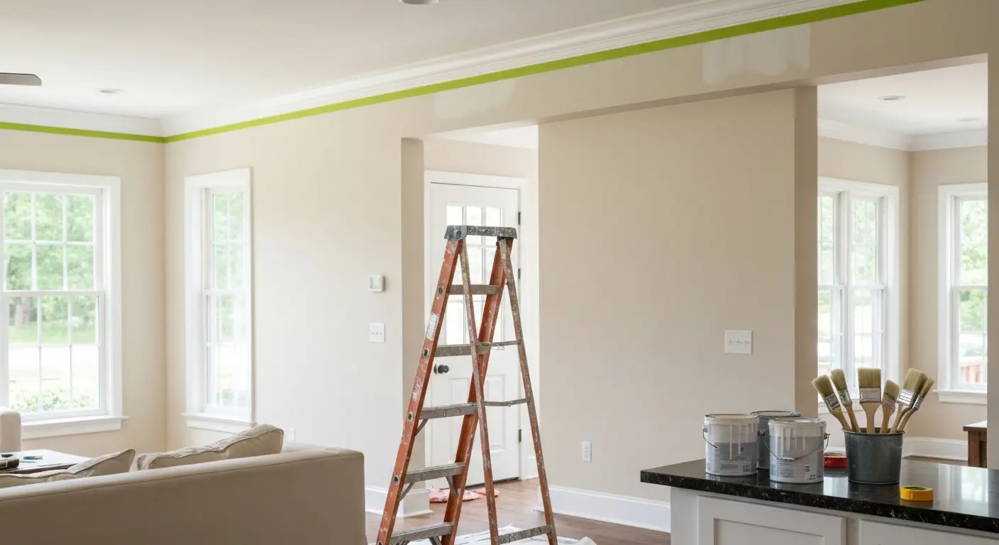 Interior wall painting project