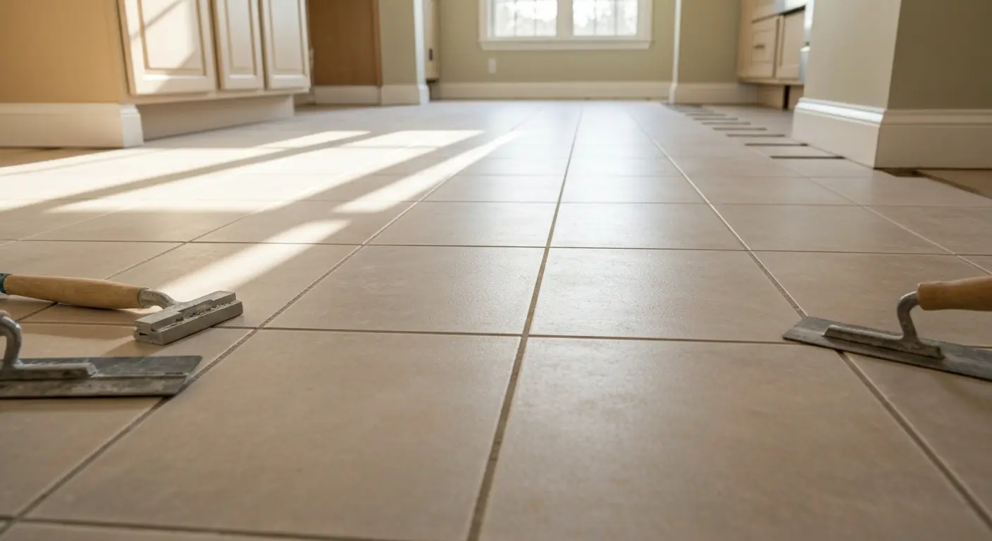 Ceramic tile kitchen flooring