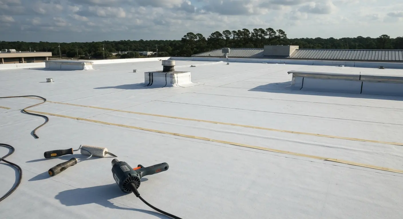 Flat roof installation project