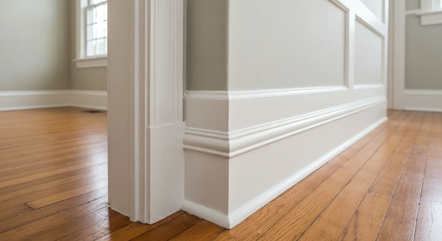 Interior trim painting in Fairfield home
