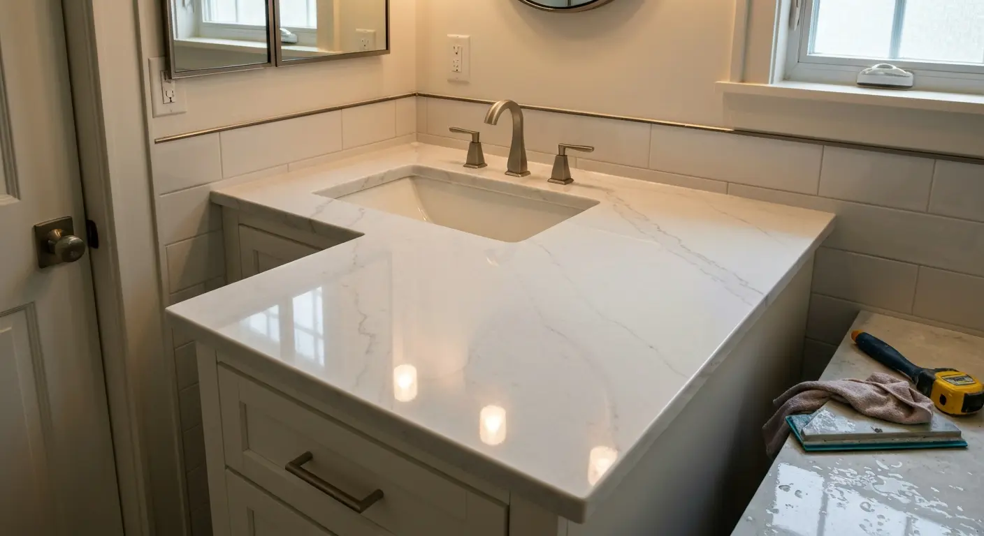 Bathroom vanity countertop