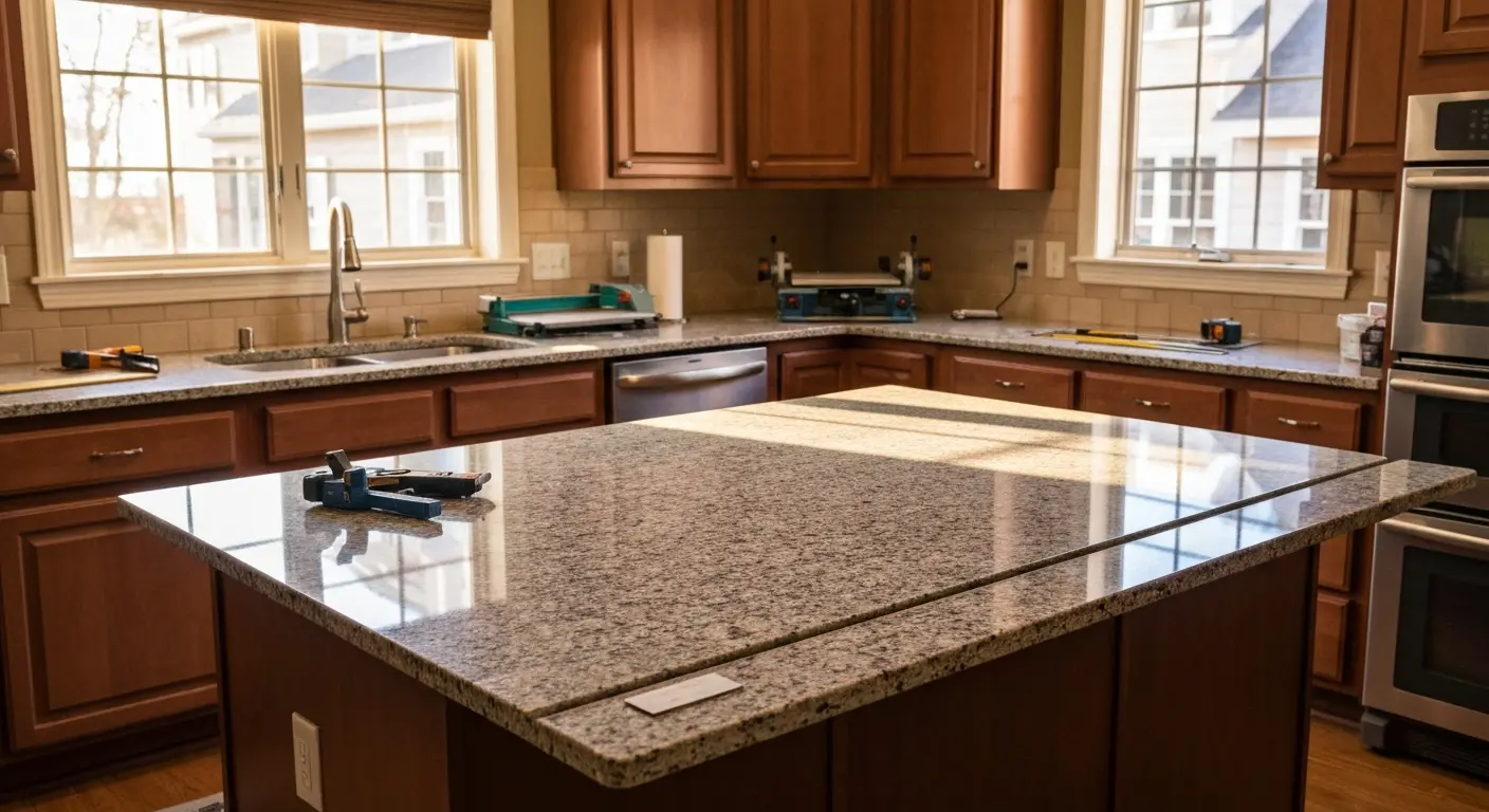 Kitchen countertop installation