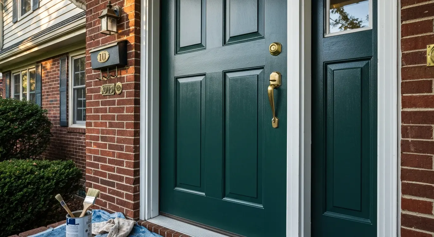 Exterior door painting in Fairfield