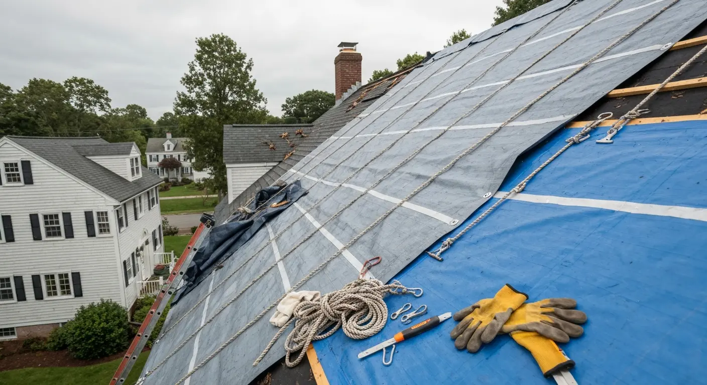 Storm damage roof repair