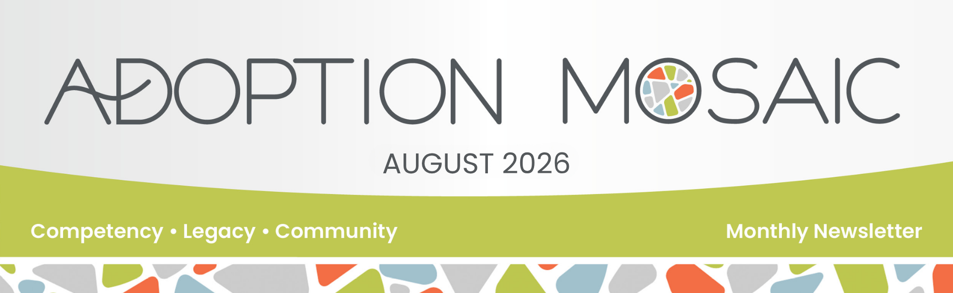 Branded Adoption Mosaic banner with label 