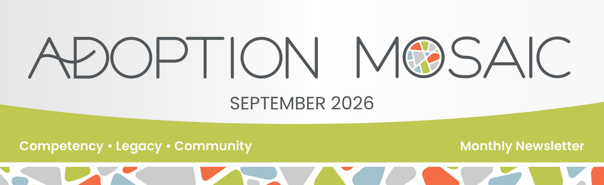 Branded Adoption Mosaic banner with label 