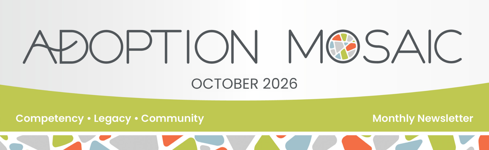 Branded Adoption Mosaic banner with label 