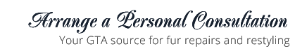 Arrange a Personal Consultation: your GTA source for fur repairs and restyling