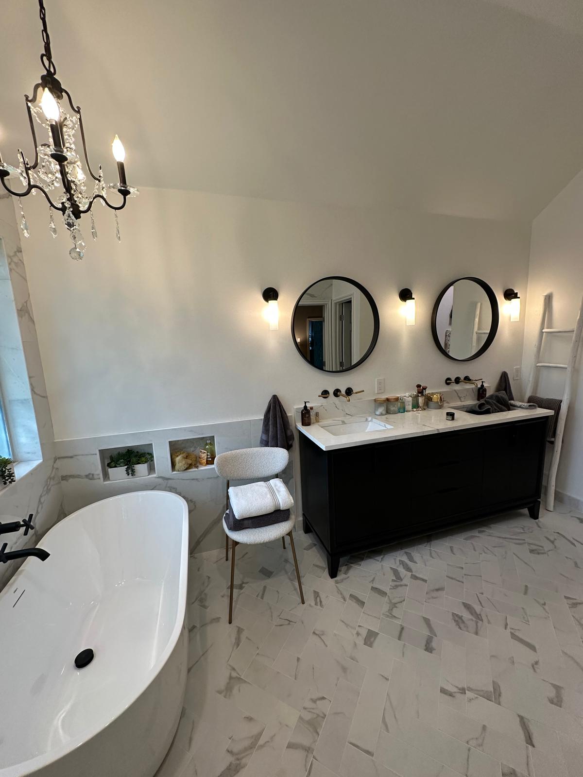 Calacatta Noir Master Bath Renovation Gallery 2