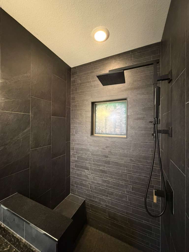 Dark Slate Master Bathroom Remodel Gallery 4
