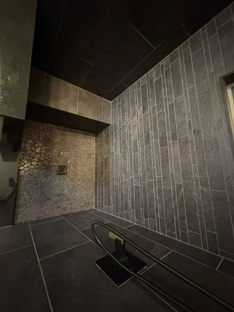 Dark Slate Master Bathroom Remodel Gallery 2