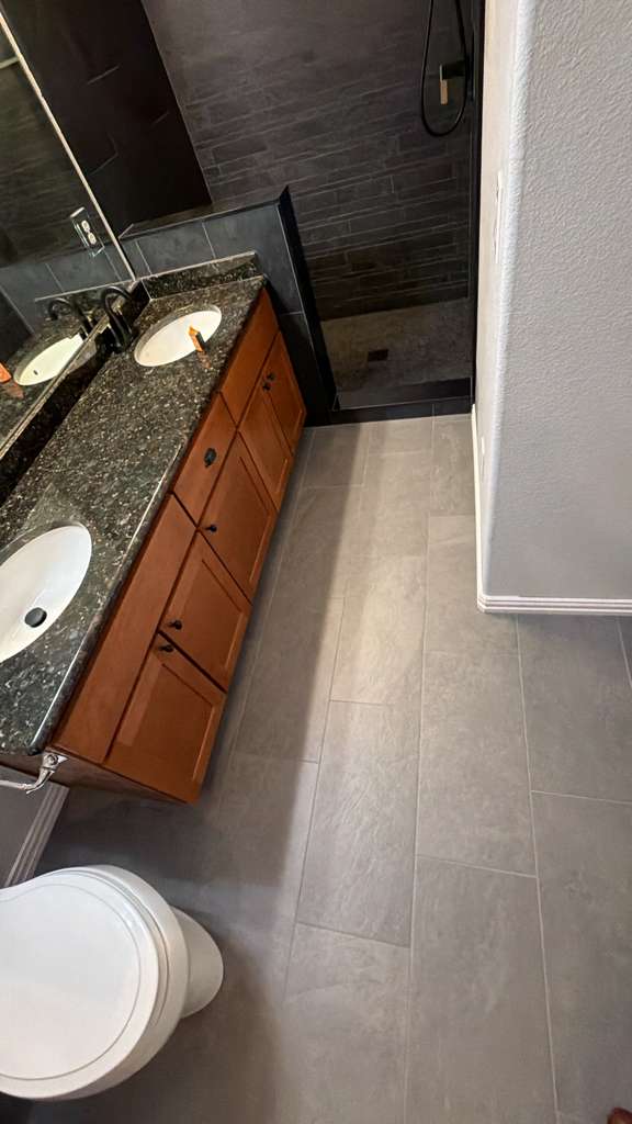 Dark Slate Master Bathroom Remodel Gallery 5