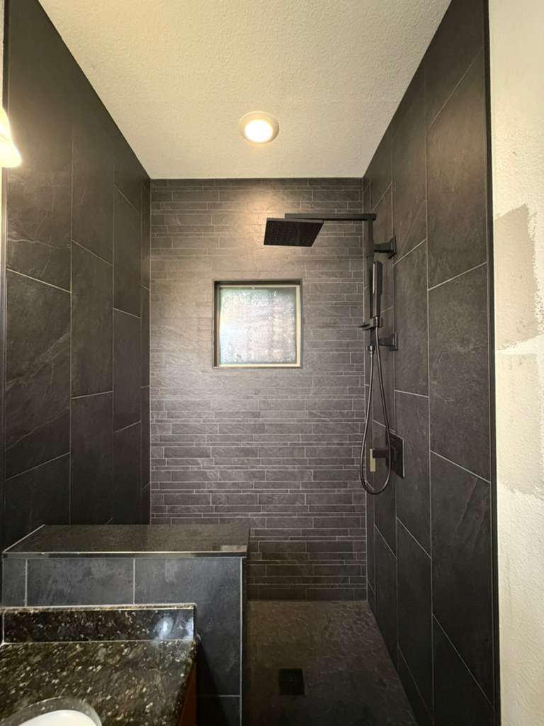 Dark Slate Master Bathroom Remodel Gallery 3