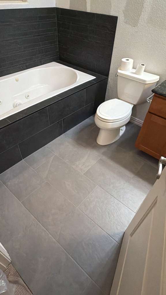 Dark Slate Master Bathroom Remodel Gallery 6