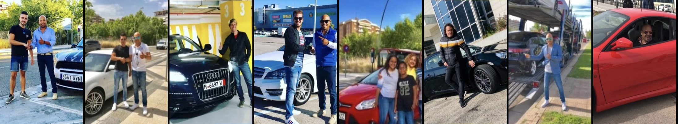 Jair Meza entregando coches a clientes