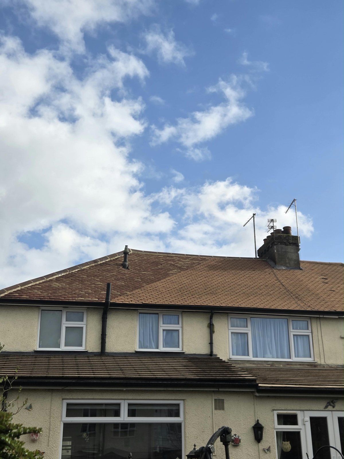 After: the same roof, clean