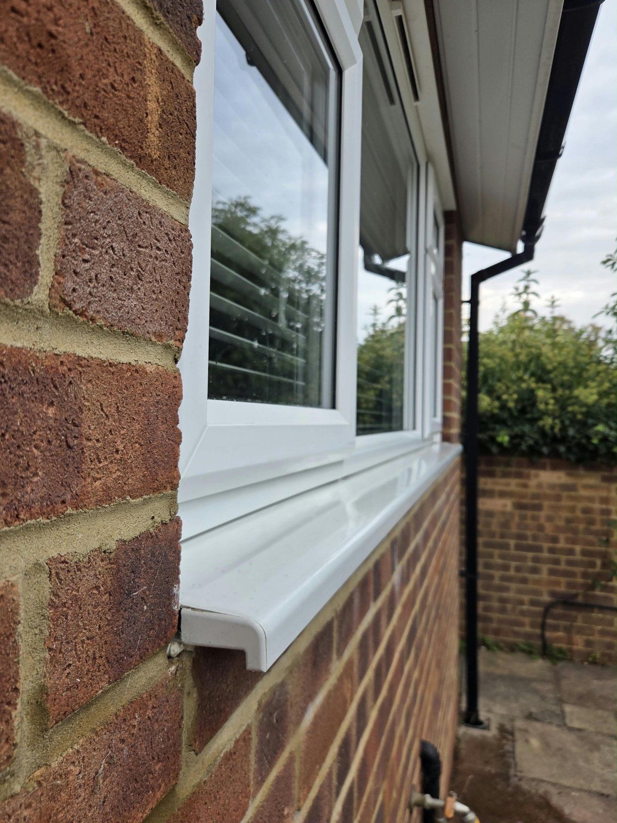 After: the same sill, clean