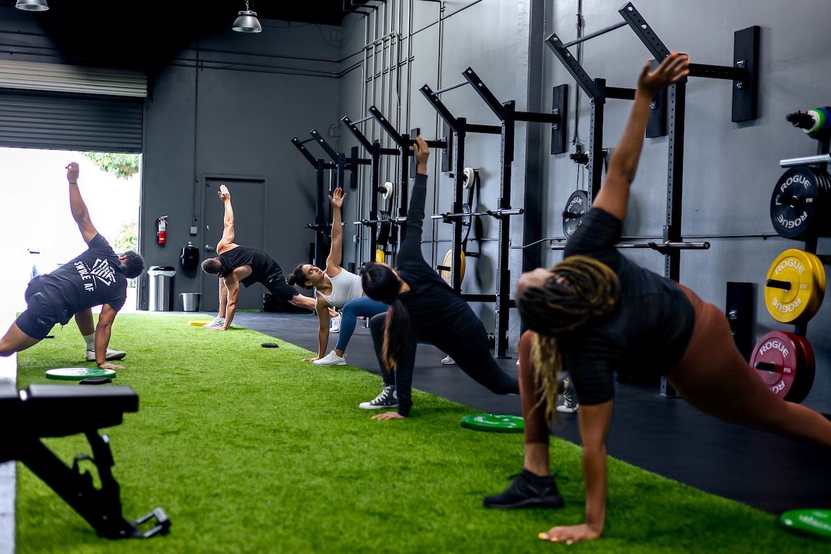 Group post workout stretch for recovery in Garden Grove Group post workout stretch for recovery in Garden Grove