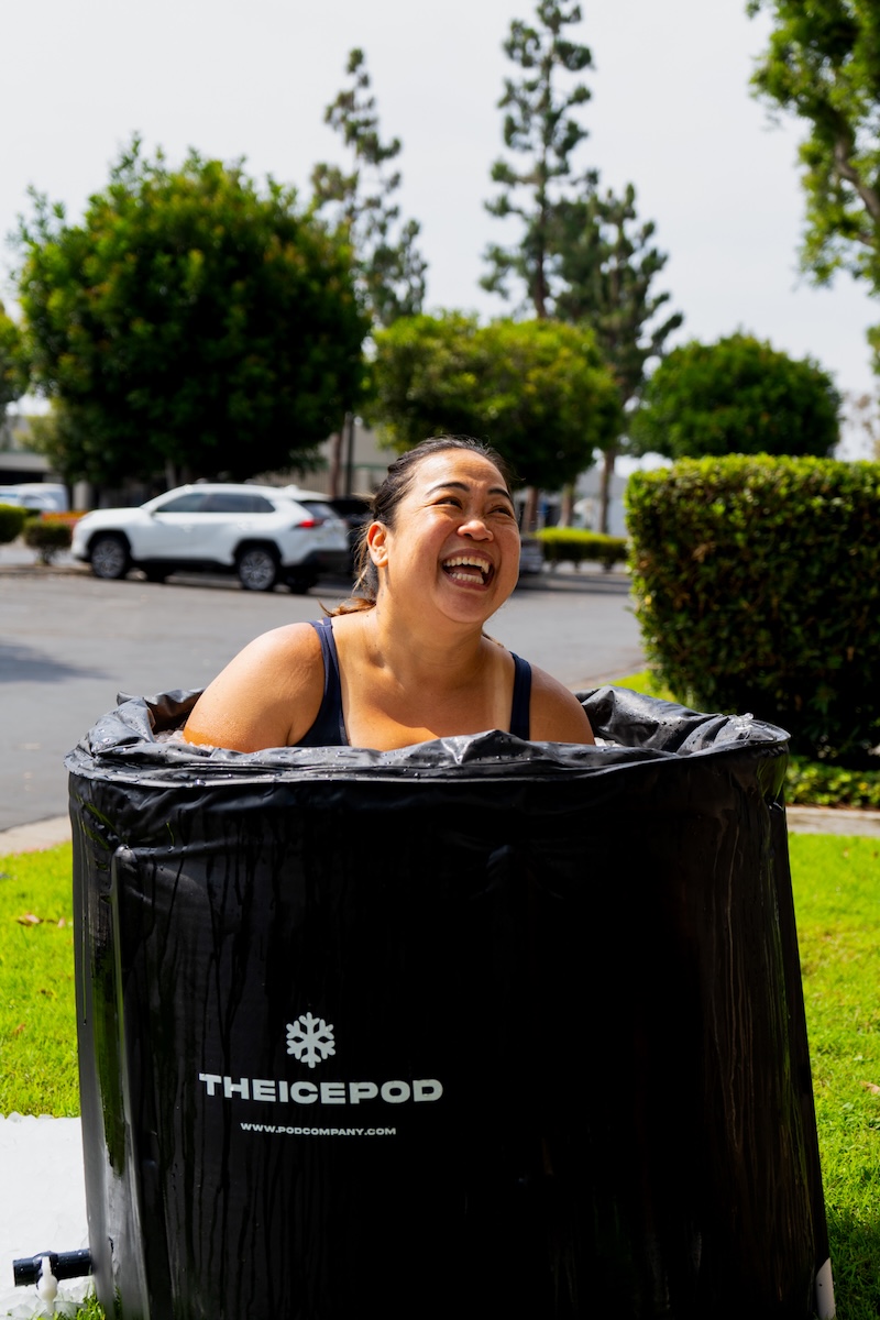client using ice bath for recovery