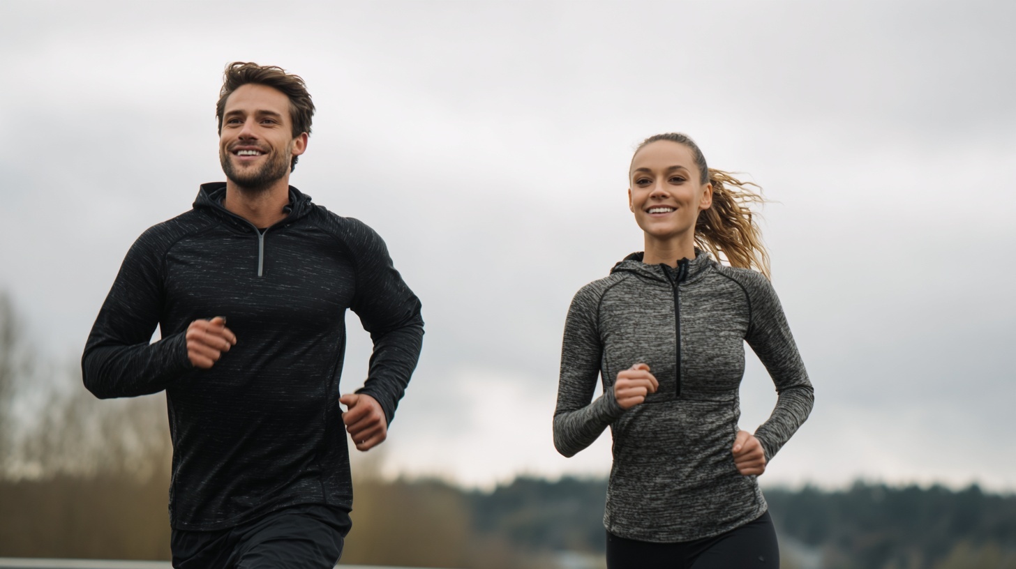 two gym goers jogging for active recovery