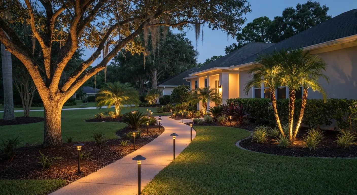 Landscape lighting installation