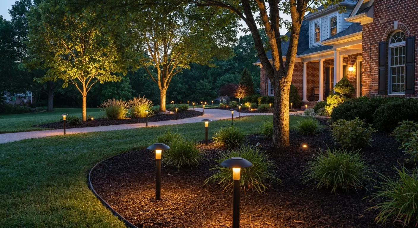 Landscape lighting installation