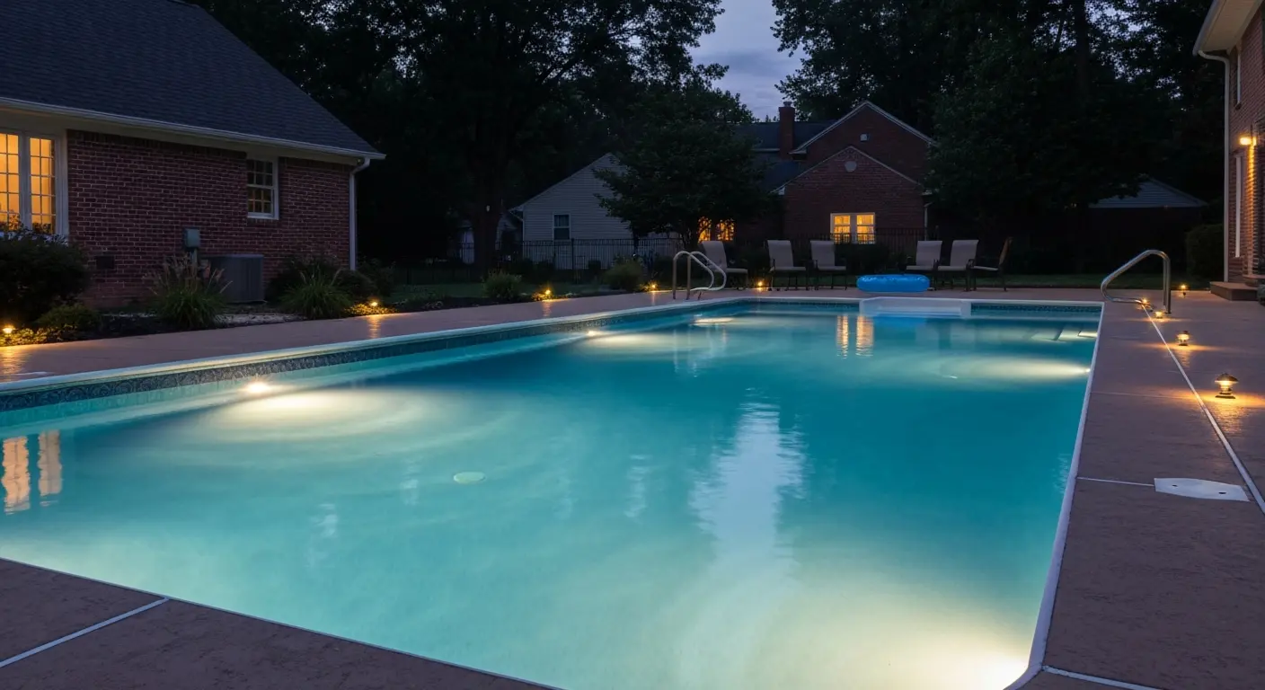 Pool lighting installation